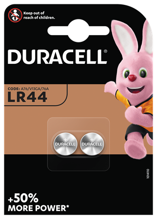 Duracell LR44 alkaliskt knappcell 10x2-p